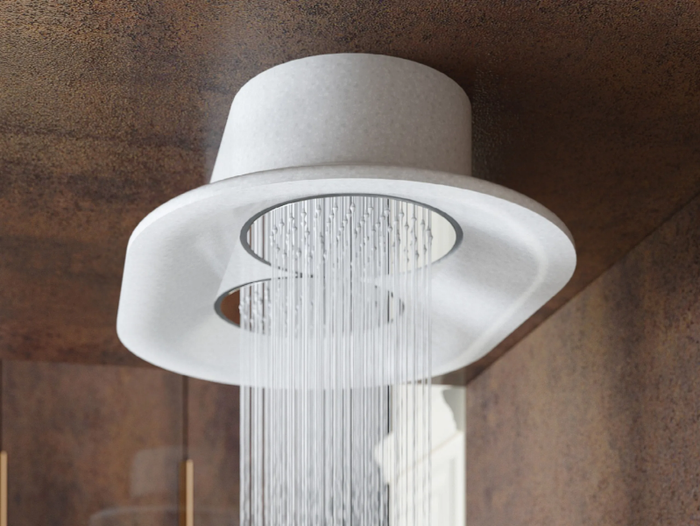 SHELL RAIN - Ceiling mounted round Luxolid® overhead shower _ Relax Design